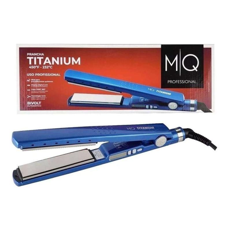 Prancha Titanium 450F - 232C Azul MQ Professional Bivolt - MQ